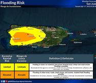 El Servicio Nacional de Meteorología advirtió que se espera un riesgo de inundaciones para las zonas del interior y oeste de Puerto Rico