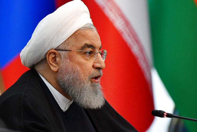 El presidente de Irán, Hasan Ruhani, durante una conferencia de prensa. (AP / Vladimir Voronin)