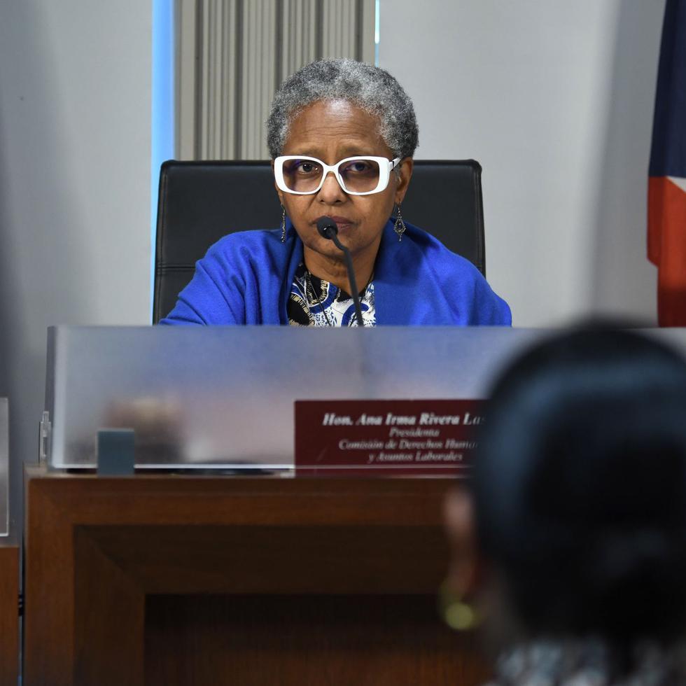 Ana Irma Rivera Lassén, presidenta de la Comisión de Derechos Humanos y Asuntos Laborales del Senado de Puerto Rico.