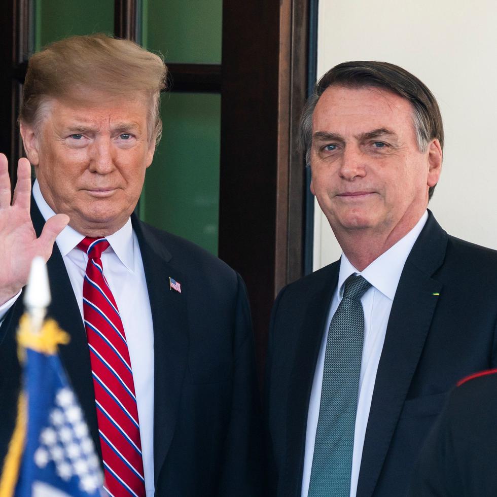 Los expresidentes Donald Trump y Jair Bolsonaro, de Estados Unidos y Brasil, respectivamente, en una foto de archivo.
