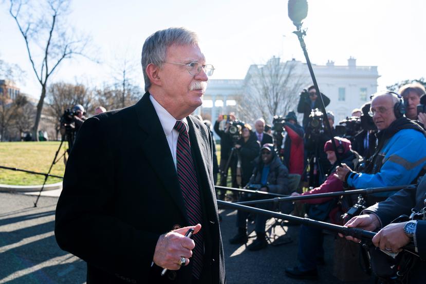 El asesor de seguridad nacional de la Casa Blanca, John Bolton, a su llegada, a la Casa Blanca en Washington DC (EEUU). EFE/ Jim Lo Scalzo/Archivo