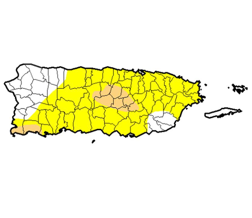 Coamo se unió al grupo de los municipios afectados por sequía. (Imagen tomada del Monitor de Sequía)
