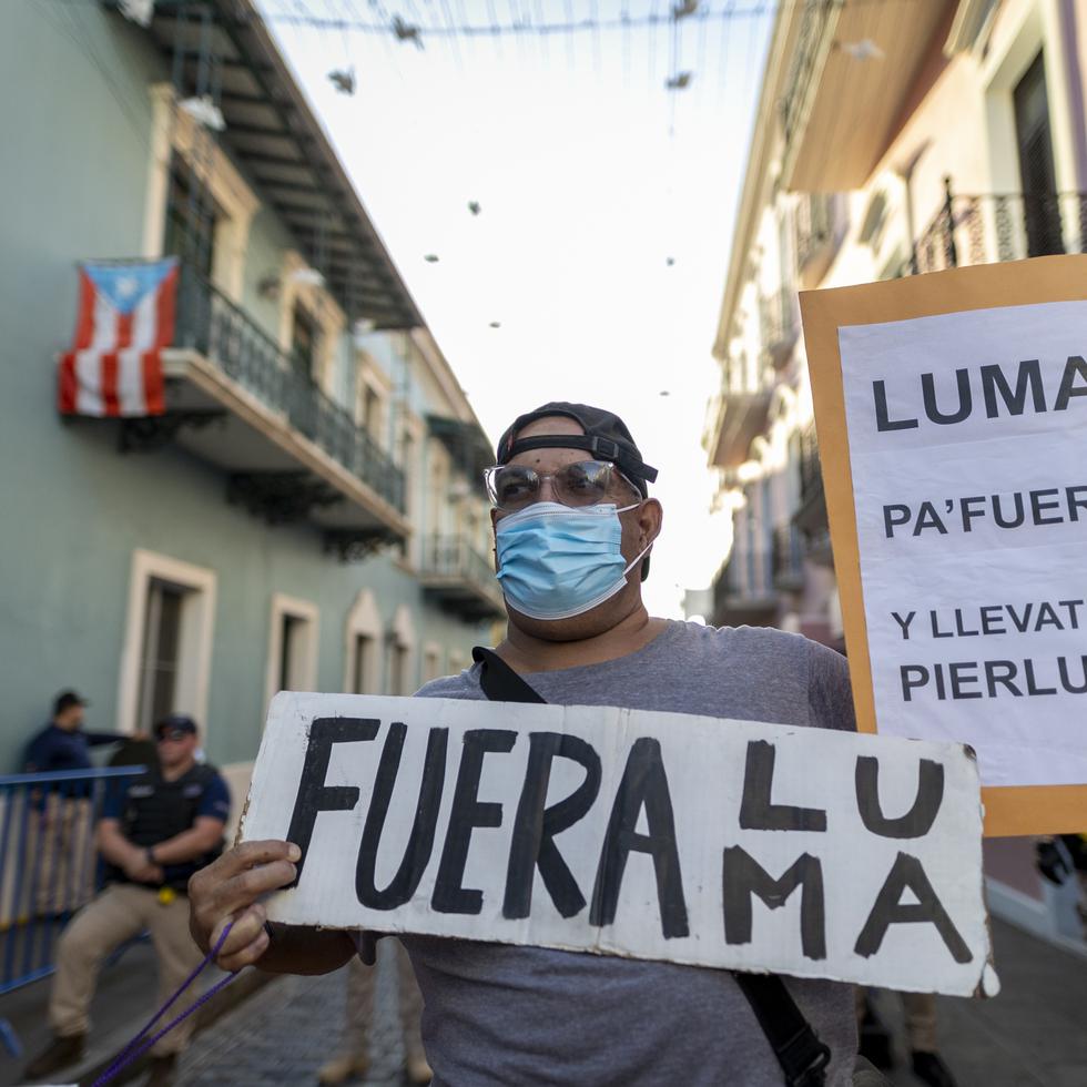 29 de Noviembre 2022 calle Fortaleza protesta contra luma Energy 
david.villafane@gfrmedia