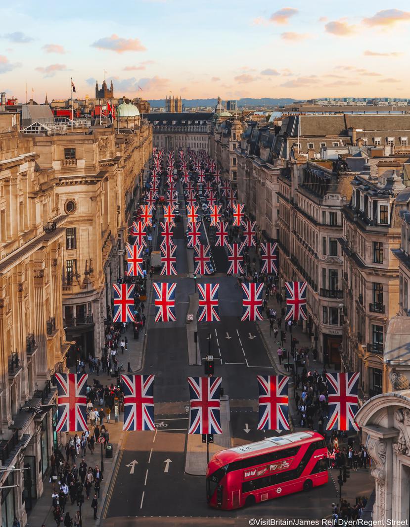 Londres se prepara para el Jubileo de los 70 de la Reina Elizabeth II en el 2022.