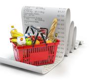 Compra, recibos, supermercado, inflación, costo, alimentos, canasta