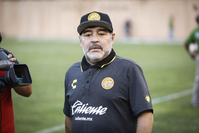 El equipo de Diego Armando Maradona perdió ante el Atlético San Luis el partido de vuelta de la final del Torneo Apertura de Ascenso y así la posibilidad de conquistar el título al caer por 4-2 en tiempo extra. (EFE / Mario Arturo Martínez)