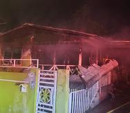 Residencia afectada en las Parcelas Nuevas del barrio Celada en Gurabo tras un fuego en la madrugada del sábado, 4 de febrero de 2023.