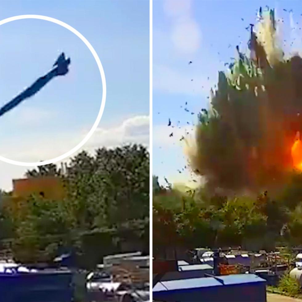 El momento exacto en que Rusia lanzó misil contra mall en Ucrania