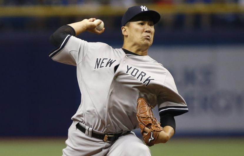 Tanaka ponchó a ocho y no dio bases por bolas durante el partido. (AFP)