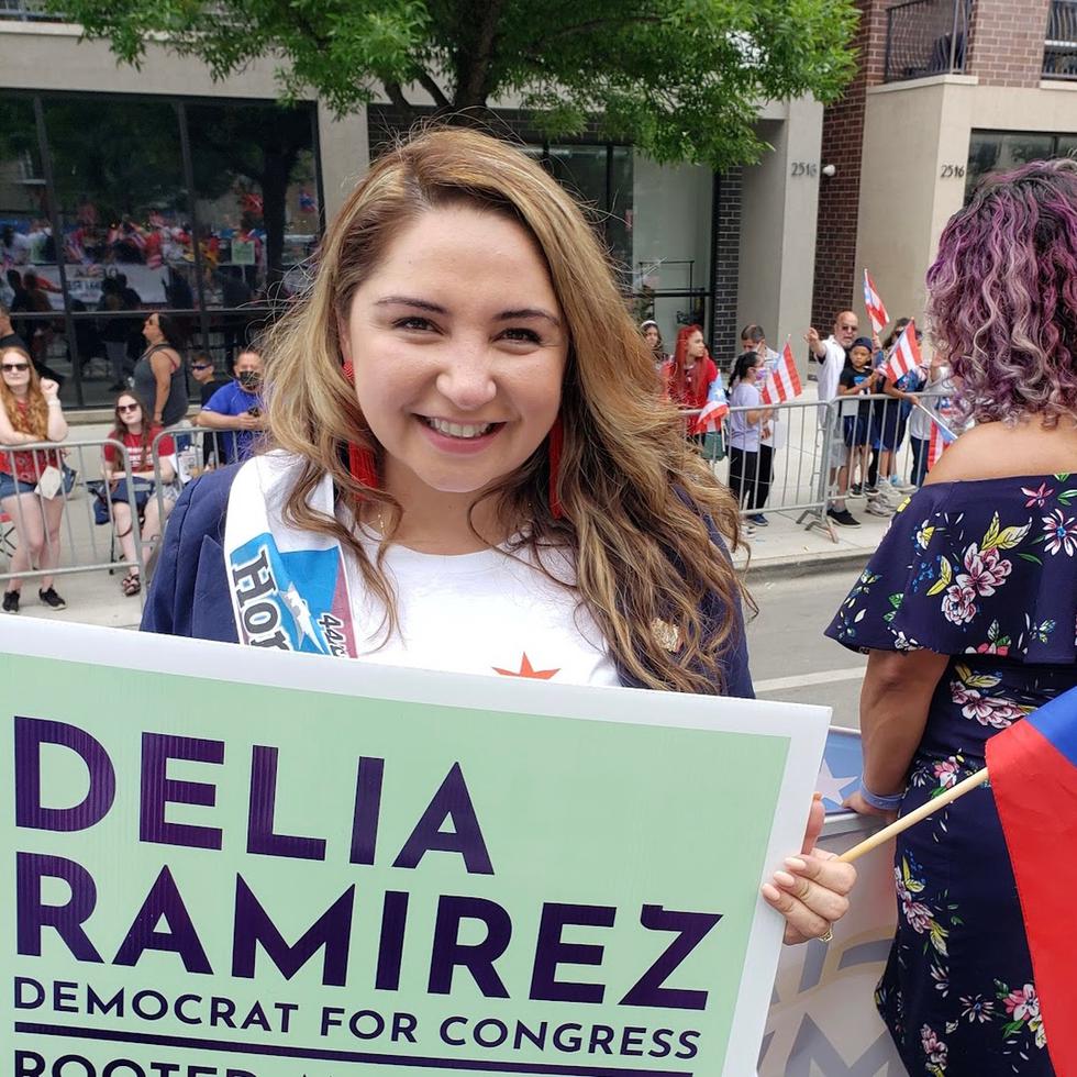 Delia Ramírez,  congresista demócrata que representa el barrio boricua de Chicago.