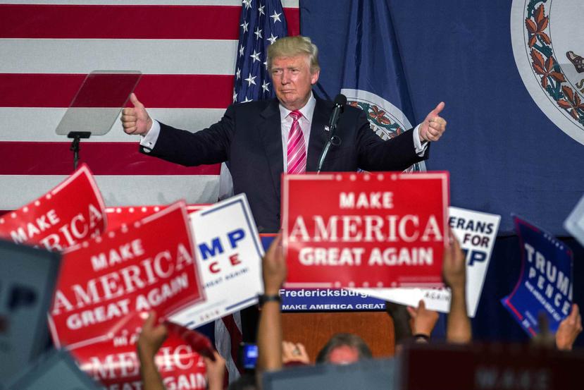 El presidente de Estados Unidos, Donald Trump, durante la campaña de 2016. (EFE)