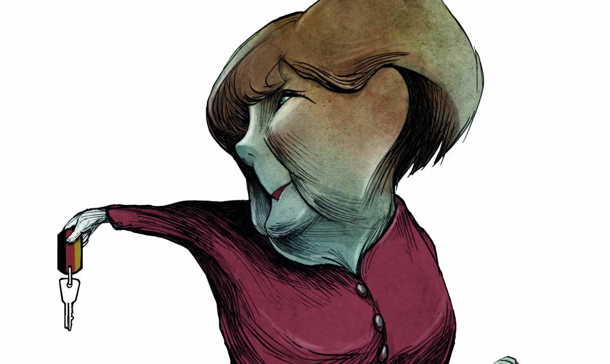 Angela Merkel, Bundeskanzlerin, die sich nicht verbeugte