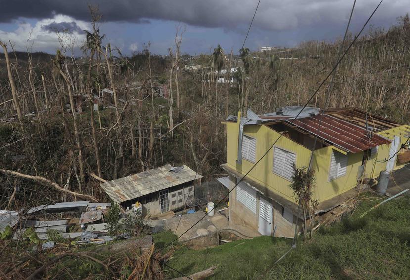 Una casa sin techo luego del paso del huracán María. (GFR Media)