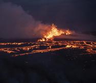 La erupción del volcán Fagradalsfjall en Islandia el 10 de julio de 2023.