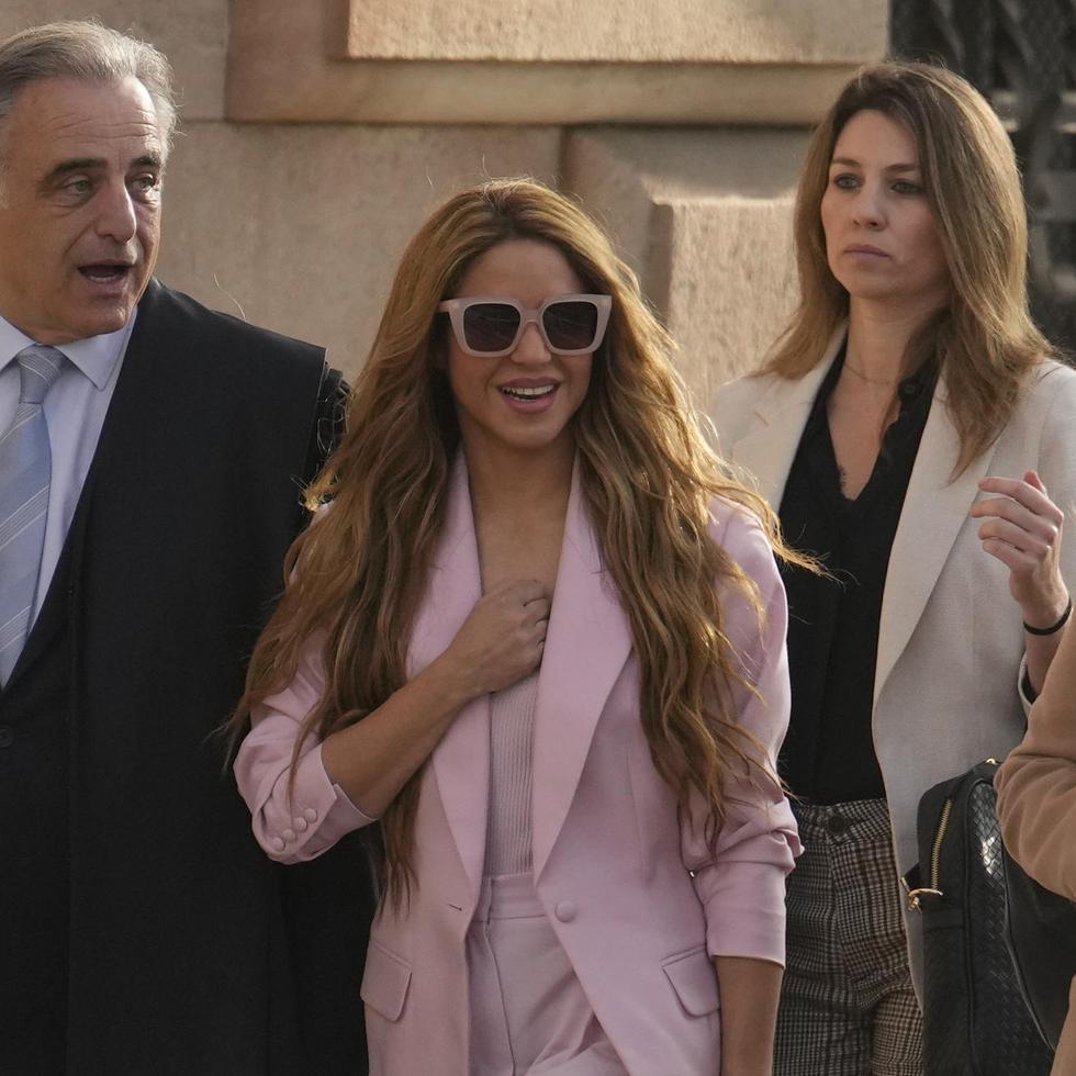 La cantante colombiana Shakira al llegar al Palacio de Justicia de Barcelona.