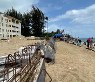 El área donde se pretendía construir una piscina como parte del complejo del condominio Sol y Playa, en Rincón.