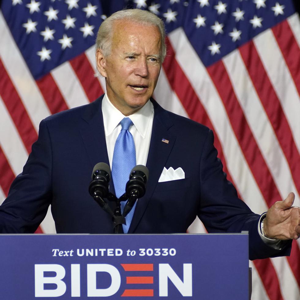 Joe Biden, candidato presidencial por el Partido Demócrata.