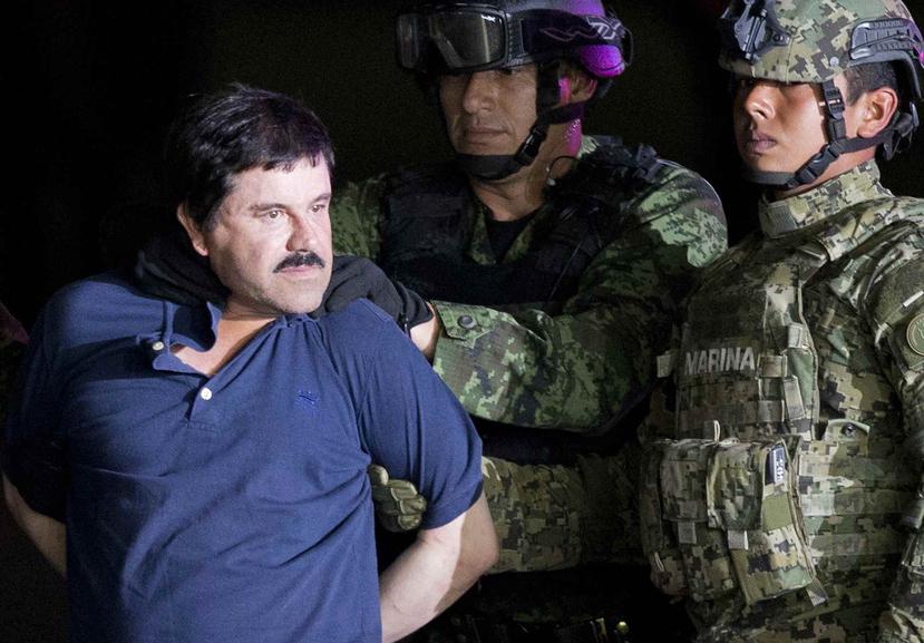 "El Chapo" durante su última captura en 2016. (GFR Media)