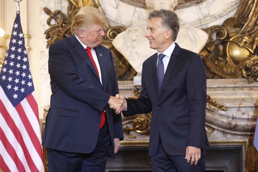 Donald Trump y el presidente de Argentina, Mauricio Macri. (AP)