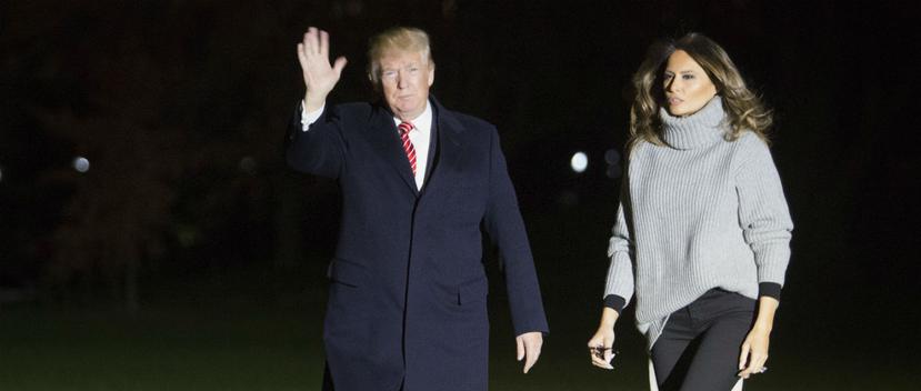 Melania Trump llega a Washington junto a su esposo, el presidente Donald Trump, y su hijo Barron, procedentes del estado de la Florida. (Foto: EFE)
