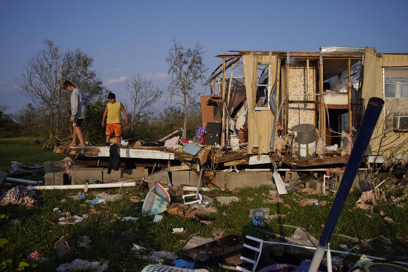 Una vivienda destruida por el huracán Ida en Dulac, Luisiana.