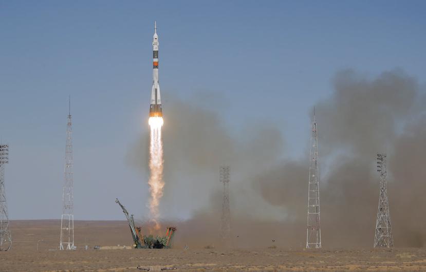 La nave Soyuz tuvo que aterrizar de emergencia en Kazajistán. (AP)