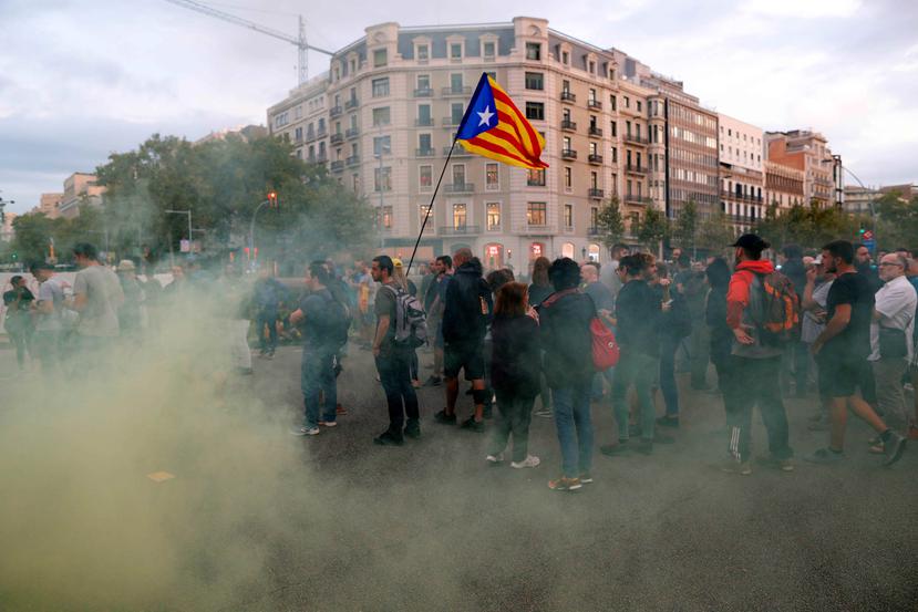 El soberanismo conmemora este lunes la jornada del 1-O del año pasado con diversas movilizaciones reivindicativas en Barcelona y otros puntos de Cataluña. (EFE)