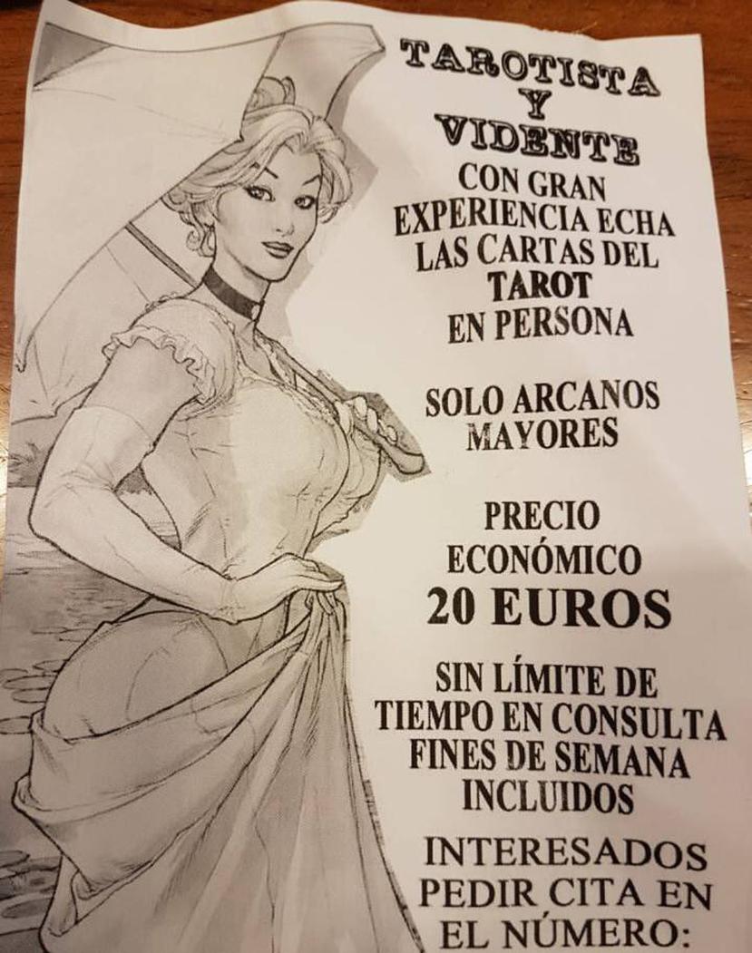 Anuncio publicitario con el que la jueza García Pérez promocionaba sus servicios de videncia (Captura / Twitter).