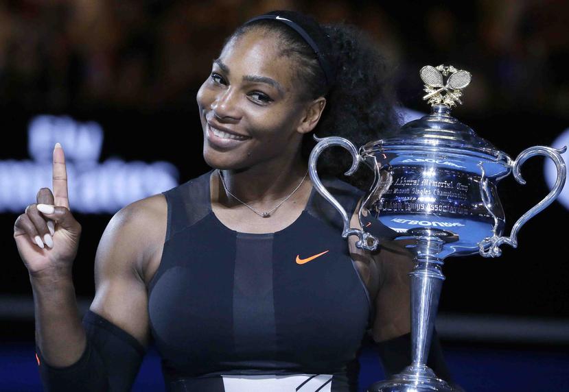 Serena Williams ganó el Abierto de Australia en el 2017 cuando estuvo embarazada de su hija. (AP)