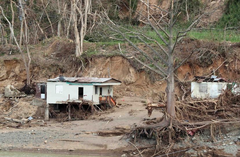 El huracán María fue el más destructivo que ha visto Puerto Rico en un siglo. En la foto, un hogar en Ciales.