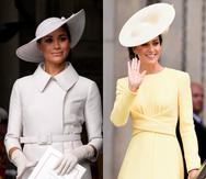 Meghan Markle y Kate Middleton coincidieron en la celebración religiosa del Jubileo de Platino de Elizabeth II.