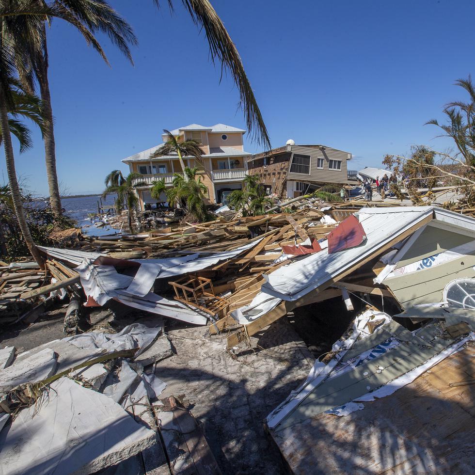 Vista de los destrozos ocasionados por el paso del huracán Ian en la Isla de Matlacha, Florida (EE.UU.), este 30 de septiembre de 2022. (Archivo)