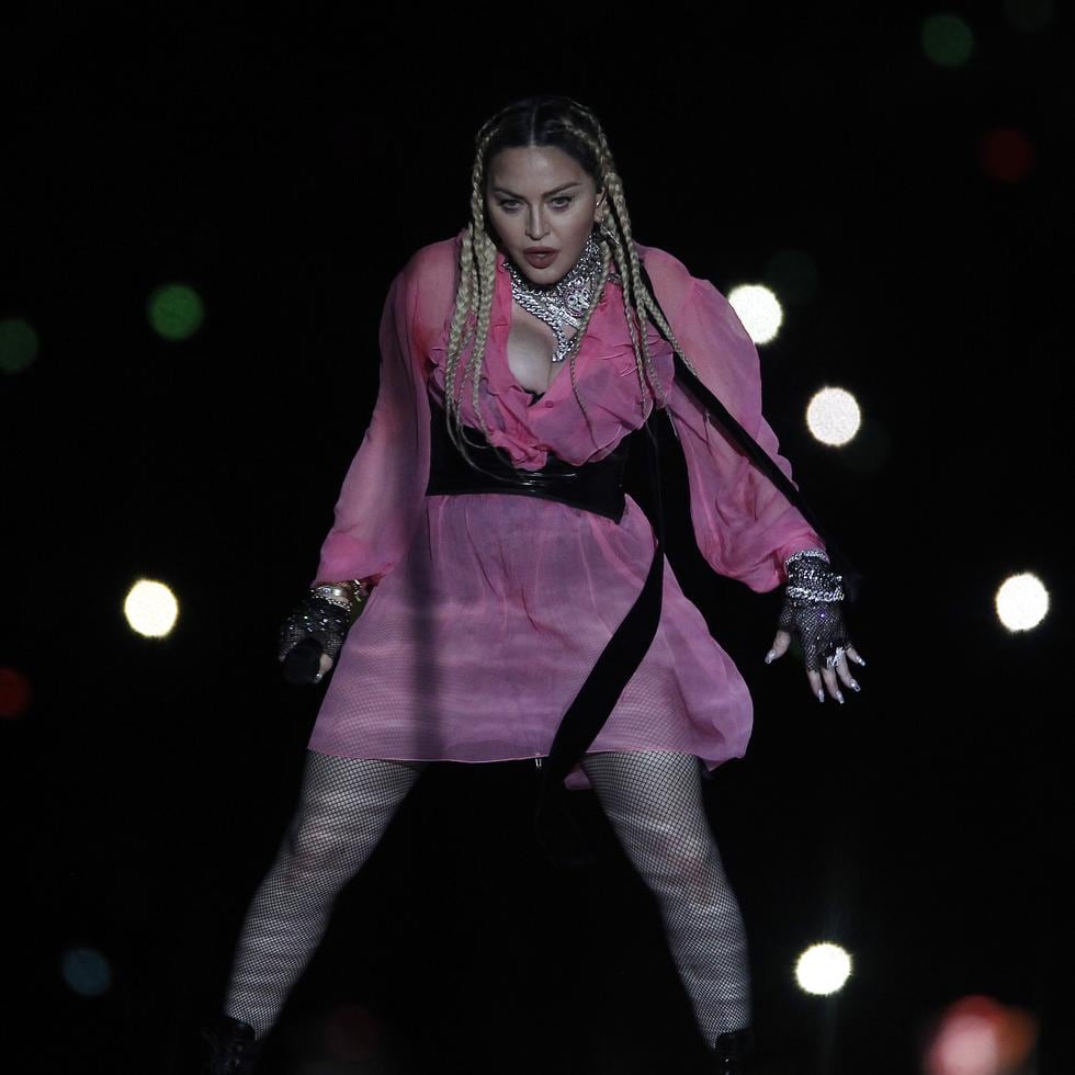 Madonna en uno de sus conciertos.