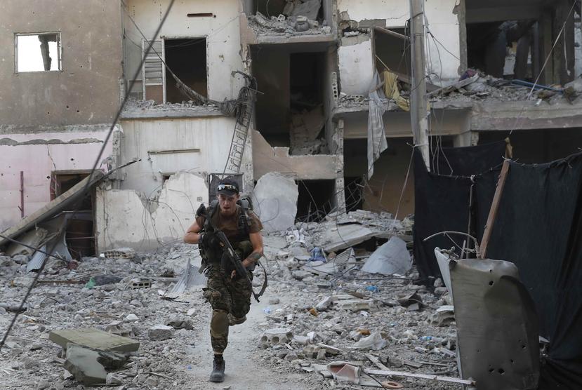 Los combates en Raqqa, en Siria. (AP)