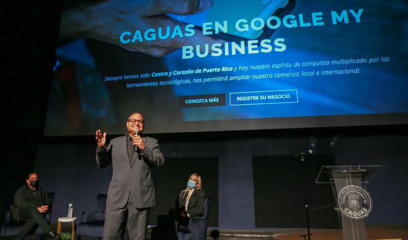 William Miranda Torres, alcalde de Caguas, durante la presentación de la iniciativa que realiza el municipio con Google My Business.