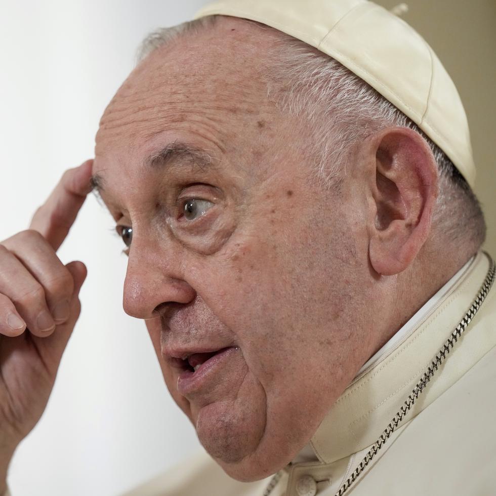 El papa Francisco, durante una entrevista con The Associated Press en el Vaticano, el 24 de enero de 2023.