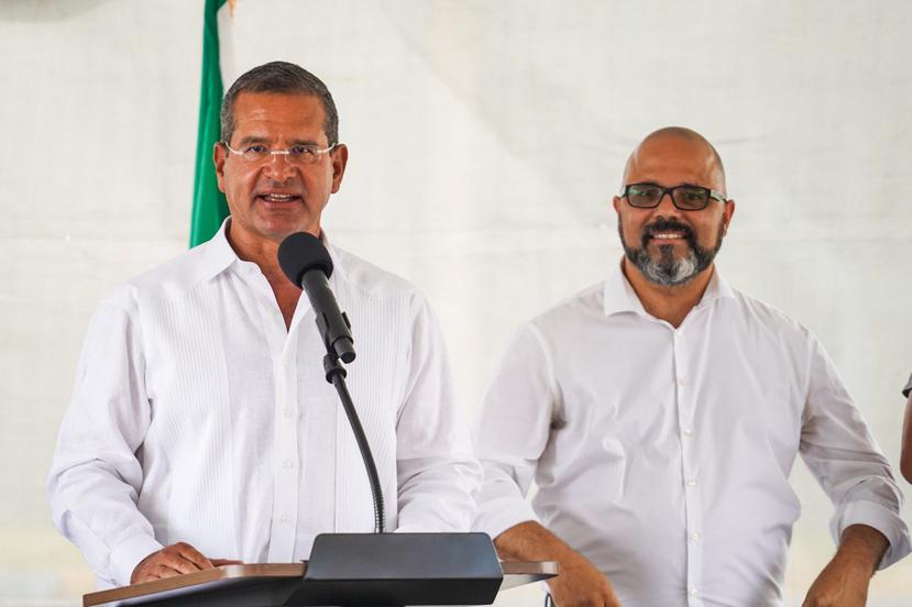 El gobernador Pedro Pierluisi durante la actividad en Manuabo.