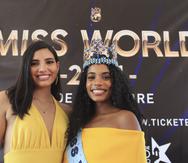 Stephanie del Valle, Miss Mundo 2016, y Miss World 2019, Toni-Ann Singh, quien entregará la corona el próximo año.