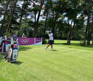 El golfista boricua Rafa Campos durante una sesión de entrenamiento previo a su participación en los Juegos de Tokio.