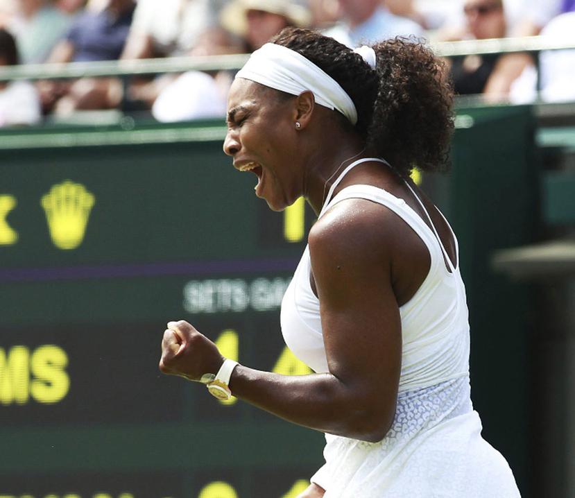 La tenista estadounidense Serena Williams celebra un punto. (EFE)