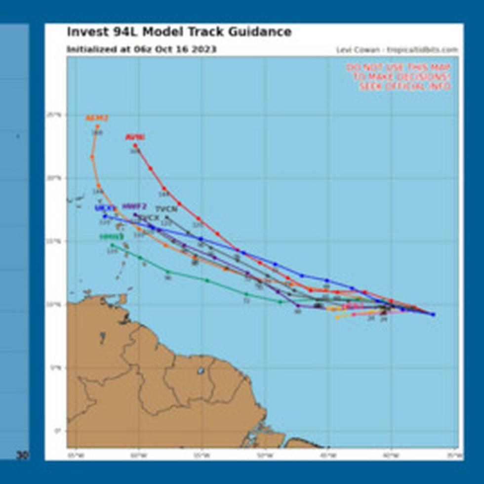 El Centro Nacional de Huracanes continúa vigilando el desarrollo del Invest 94L, el cual se espera se convierta en una depresión tropical en los próximos días.