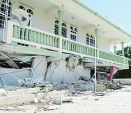 Una estructura colapsada tras el sismo de 6.4 del 7 de enero de 2020, en Guánica.
