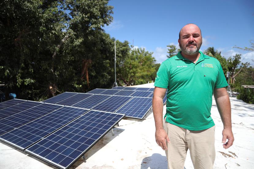 La comunidad se encargará del cuidado y mantenimiento de las placas solares. En la foto, Mark Martin Bras.
