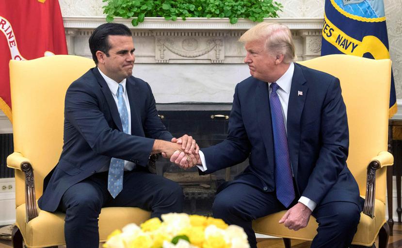Rosselló y Trump tuvieron un encuentro en la Casa Blanca el pasado octubre de 2017. (GFR Media)