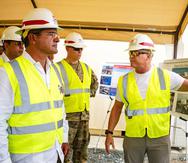 El gobernador Pedro Pierluisi durante el anuncio de un acuerdo colaborativo entre el Cuerpo de Ingenieros del Ejército de Estados Unidos (USACE, por sus siglas en inglés) y la Autoridad de Energía Eléctrica (AEE) para asegurar la estabilidad permanente, fuerza y resiliencia de la represa Guajataca.