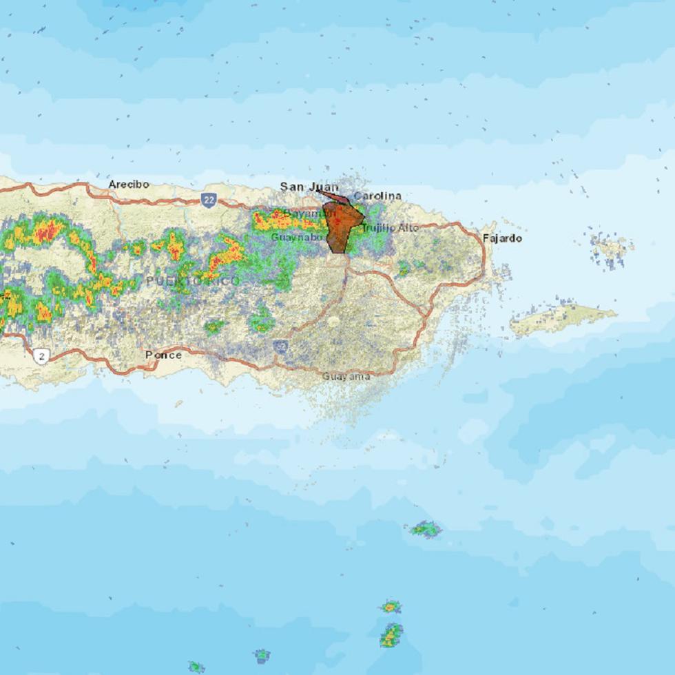 Imagen de radar del SNM que mostraba las zonas afectadas por lluvias y tronadas a las 3:00 de la tarde.