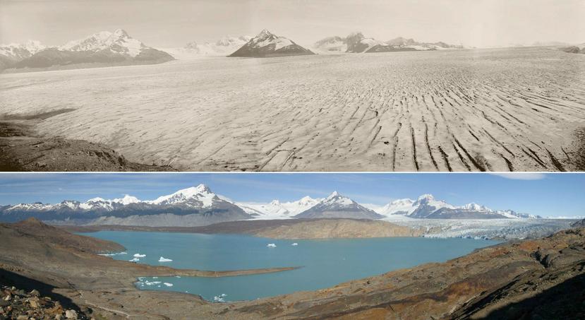 Imágenes que muestran los glaciares de la Patagonia y el impacto del cambio climático. (EFE)