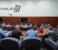 La reunión se llevó a cabo en el Cuartel General de la Policía en Hato Rey, San Juan.