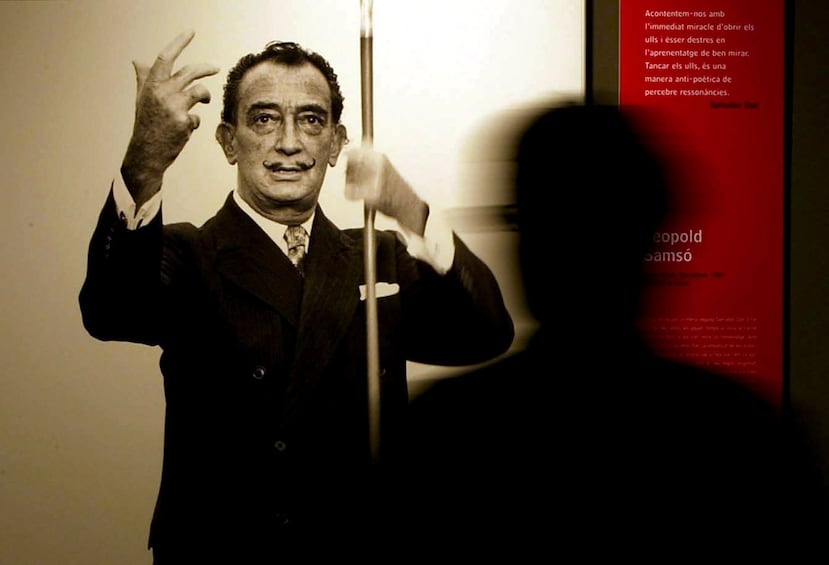 Imagen del pintor Salvador Dalí exhibida recientemente en una feria. (Archivo)