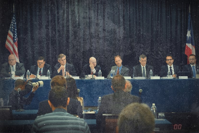 Una de las reuniones de la Junta de Supervisión Fiscal.